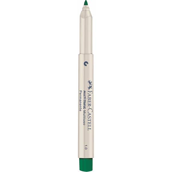 Pincel marcador permanente Multimark, 1.0mm, Verde Escuro, MM/10VDE74, Faber-Castell - 1 UN