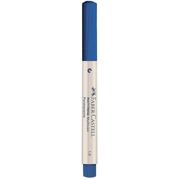 Pincel marcador permanente Multimark, 1.0mm, Azul Escuro, MM/10AZE73, Faber-Castell - 1 UN