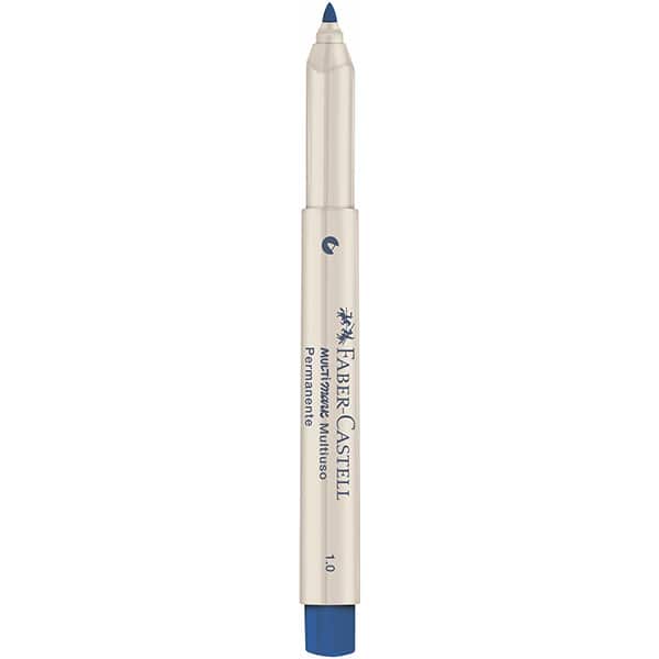 Pincel marcador permanente Multimark, 1.0mm, Azul Escuro, MM/10AZE73, Faber-Castell - 1 UN