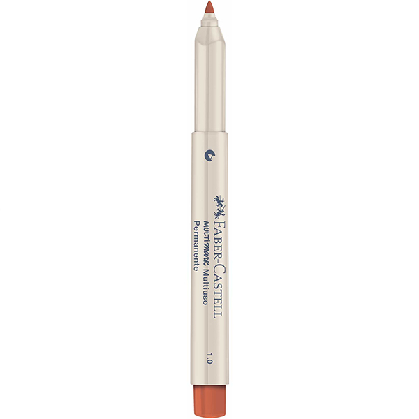 Pincel marcador permanente Multimark, 1.0mm, Laranja, MM/10LRE71, Faber-Castell 1 UN Pincel marcador permanente Multimark, 1.0mm, Laranja, MM/10LRE71, Faber-Castell 1 UN