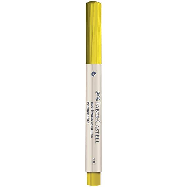 Pincel marcador permanente Multimark, 1.0mm, Amarelo, MM10AM701Z, Faber-Castell - 1 UN