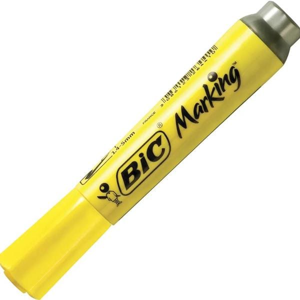 Marca Texto Amarelo Fluorescente Ponta Chanfrada 904396 BIC CX 12 UN