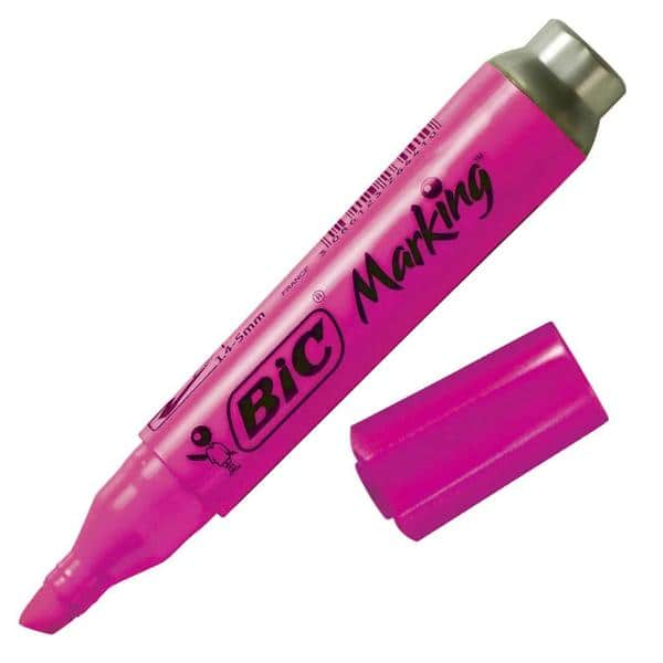 Marca Texto Rosa Fluorescente Ponta Chanfrada 1.5 904199 BIC BT 1 UN