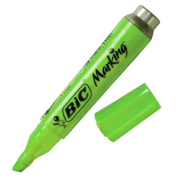 Marca Texto Verde Fluorescente Ponta Chanfrada 1.5 904199 BIC BT 1 UN