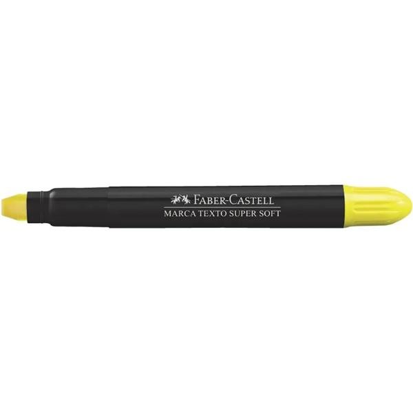 Marca Texto Em Gel SuperSoft Amarelo Faber-Castell CX 6 UN