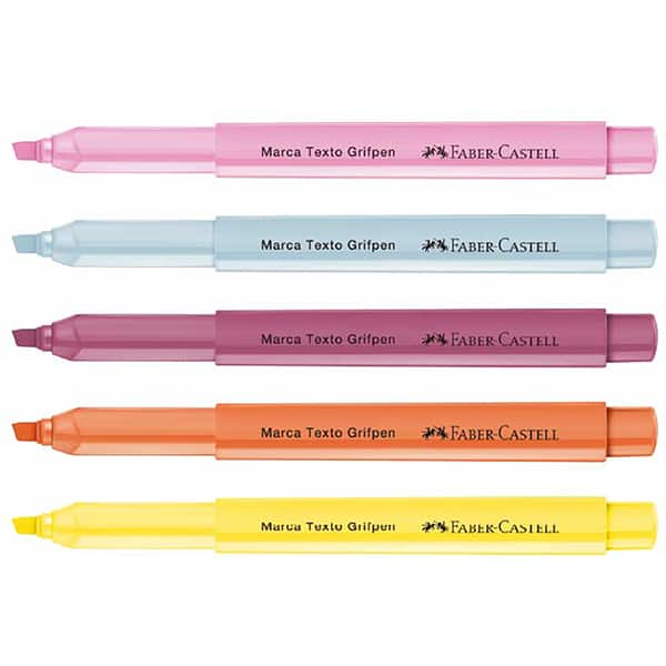 Marca Texto Grifpen com Cheirinho, estojo com 5 cores, Faber-Castell - ET 5 UN