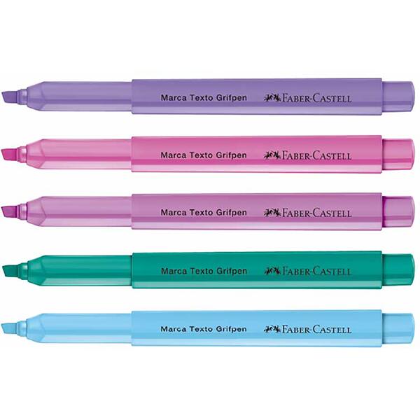 Marca Texto Grifpen com Cheirinho, estojo com 5 cores, Faber-Castell - ET 5 UN