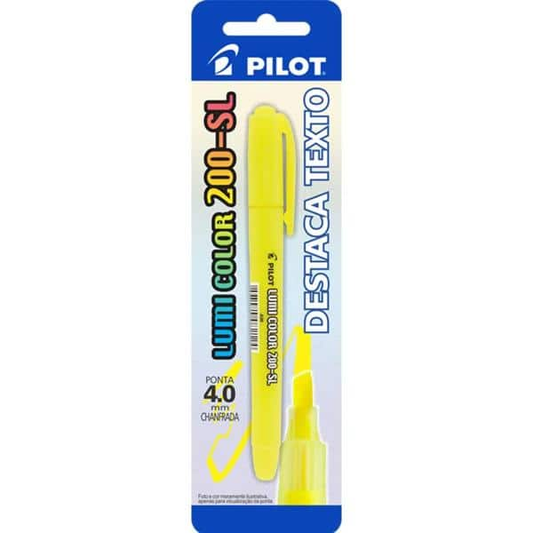 Pincel marca texto lumi color amarelo 200-S Pilot BT 1 UN