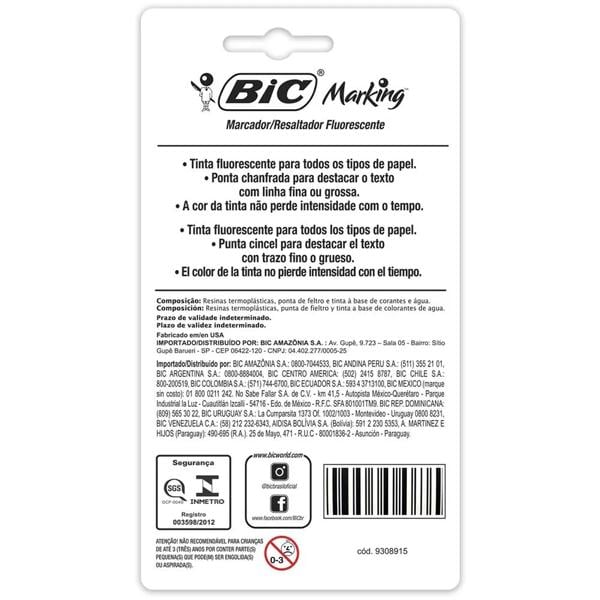 Marca Texto Cores Pastéis 970913 BIC BT 4 UN