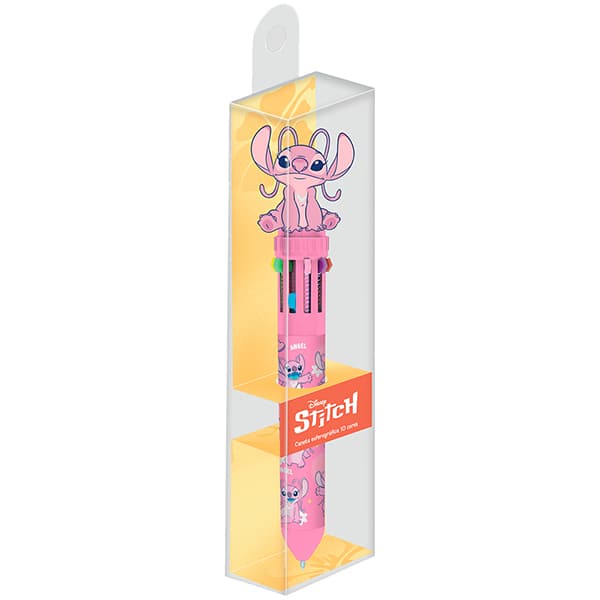 Caneta esferográfica retrátil, ponta de 0,7mm, 10 cores, Angel, Spiral - 1 UN