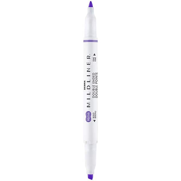 Pincel marca texto Mildliner, Ponta dupla, Violeta, 23.025, Zebra - BT 1 UN Pincel marca texto Mildliner, Ponta dupla, Violeta, 23.025, Zebra - BT 1 UN
