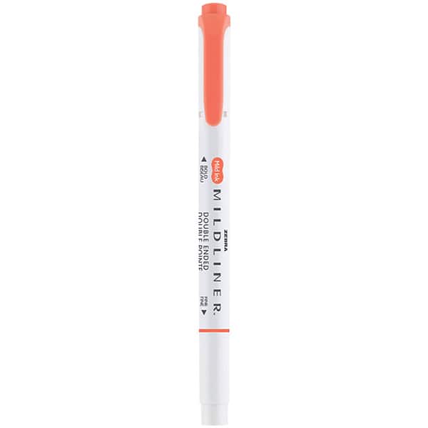 Pincel marca texto Mildliner, Ponta dupla, Coral Rosa, 23.135, Zebra - BT 1 UN Pincel marca texto Mildliner, Ponta dupla, Coral Rosa, 23.135, Zebra - BT 1 UN