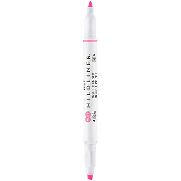Pincel marca texto Mildliner, Ponta dupla, Rosa, 23.024, Zebra - BT 1 UN Pincel marca texto Mildliner, Ponta dupla, Rosa, 23.024, Zebra - BT 1 UN