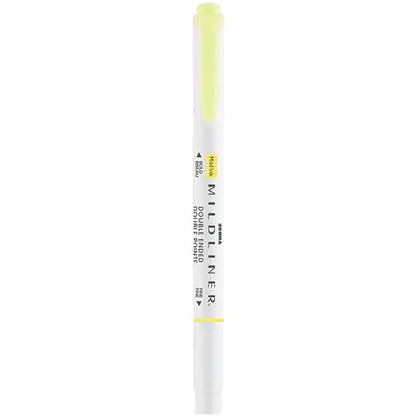 Marca Texto Mildliner Amarelo com Ponta Dupla: Chanfrada e Fina - Zebra - BT 1 UN Marca Texto Mildliner Amarelo com Ponta Dupla: Chanfrada e Fina - Zebra - BT 1 UN