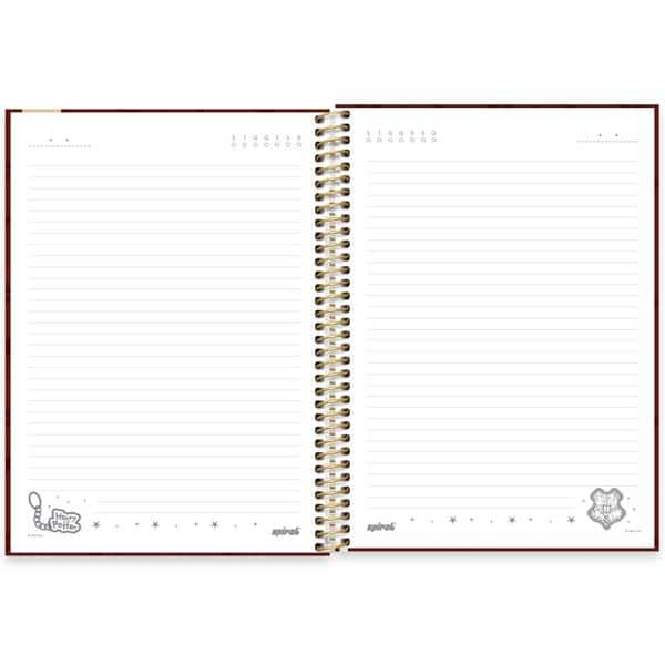 Caderno Universitário Capa Dura, 1 x 1, 80 Folhas, Harry Potter Charms, 2513226, Spiral Hpc - PT 1 UN