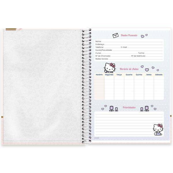 Caderno Universitário Capa Dura, 1 x 1, 80 Folhas, Hello Kitty, 2513677, Spiral Hki - PT 1 UN