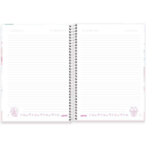 Caderno Universitário Capa Dura, 1 x 1, 80 Folhas, Minnie Style, 2523997, Spiral Mis - PT 1 UN