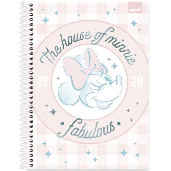 Caderno Universitário Capa Dura, 1 x 1, 80 Folhas, Minnie Disney Style, 2524000, Spiral Mis - PT 1 UN