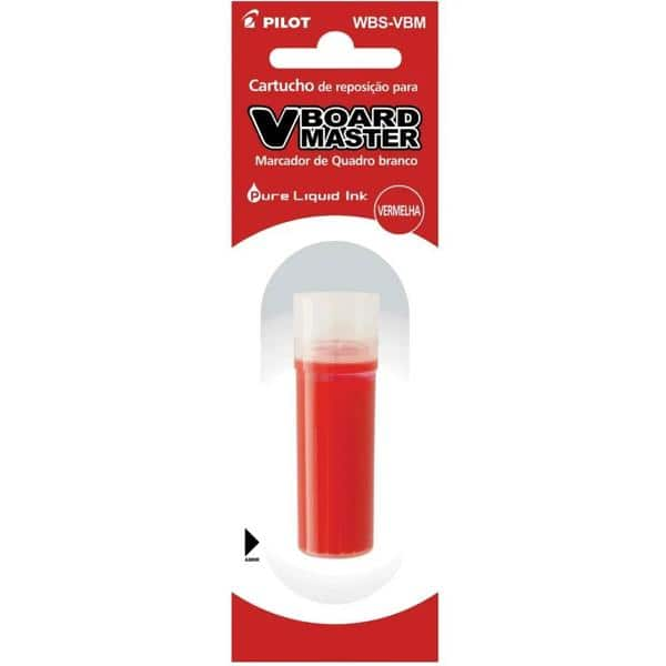 Reabastecedor para pincel de quadro branco, Vermelho, 5,5ml, Pilot - PT 1 UN