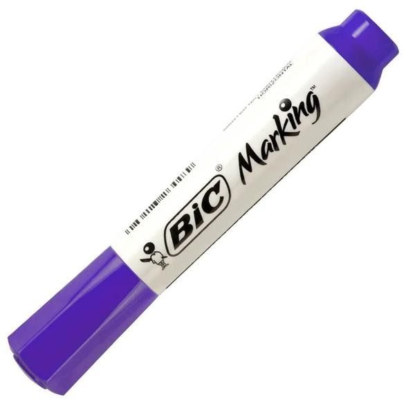 Pincel Marcador Quadro Branco BIC Marking, Cor Fashion Roxa, Ponta Redonda de 2.0mm, 930089 - BT 1 UN