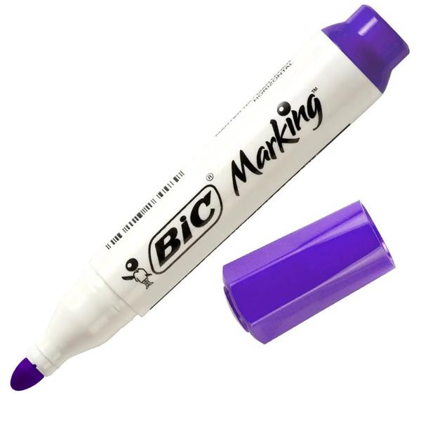 Pincel Marcador Quadro Branco BIC Marking, Cor Fashion Roxa, Ponta Redonda de 2.0mm, 930089 - BT 1 UN