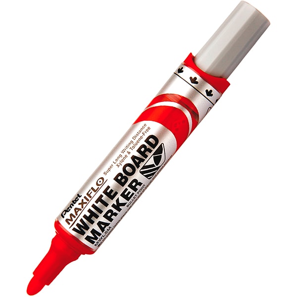 Pincel para quadro branco, Vermelho, SM/MWL5M-B, Pentel - BT 1 UN