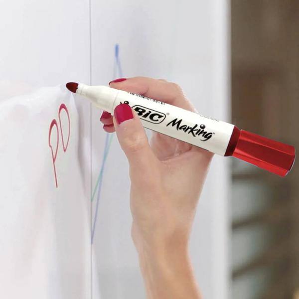 Pincel quadro branco 2,0mm vermelho 904402 Bic PT 12 UN