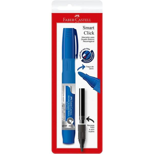 Pincel Marcador Quadro Branco recarregável Mix Sortido SM/MQBRC Faber Castell BT 1 UN Pincel Marcador Quadro Branco recarregável Mix Sortido SM/MQBRC Faber Castell BT 1 UN