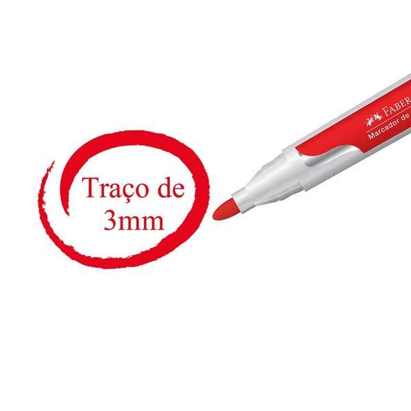 Pincel quadro branco, Vermelho, Faber-Castell - PT 12 UN