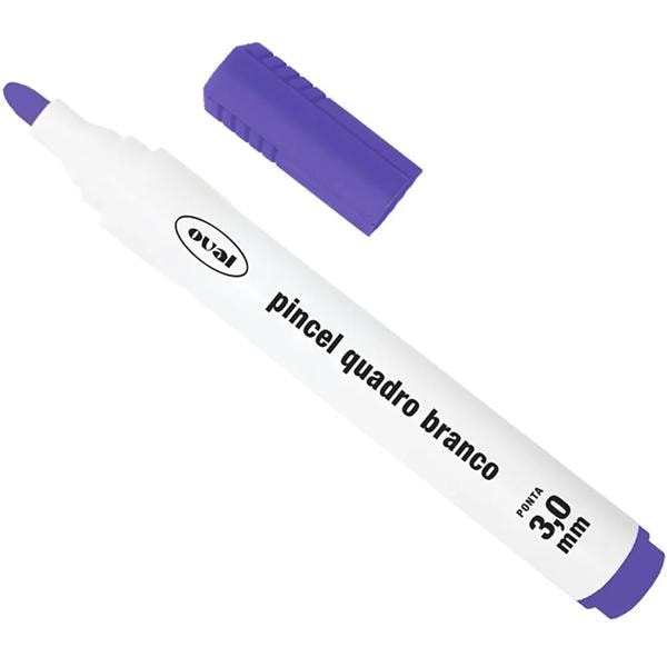 Pincel Marcador para Quadro Branco, 3,0mm, Roxo, Oval - BT 1 UN