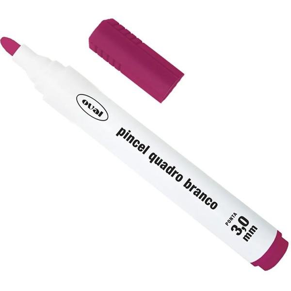 Pincel Marcador para Quadro Branco, 3,0mm, Rosa, Oval - BT 1 UN