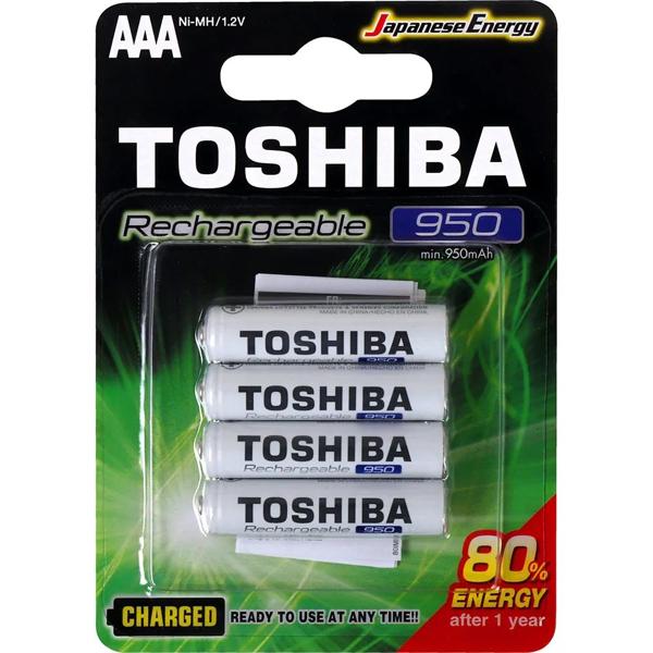 Pilha recarregável AAA 950mAh 72477 Toshiba BT 4 UN