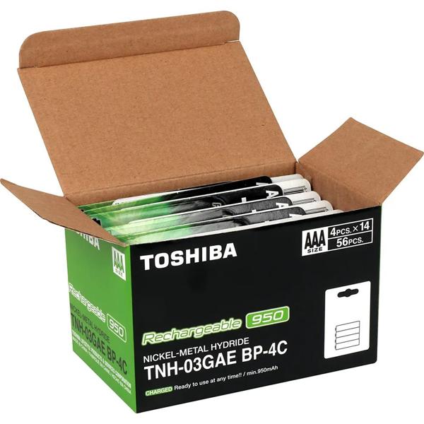 Pilha recarregável AAA 950mAh 72477 Toshiba BT 4 UN