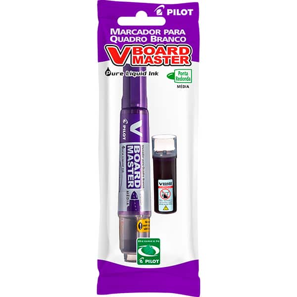 Pincel para quadro branco recarregável, Violeta, Ponta de 2,3mm, Pilot - BT 1 UN