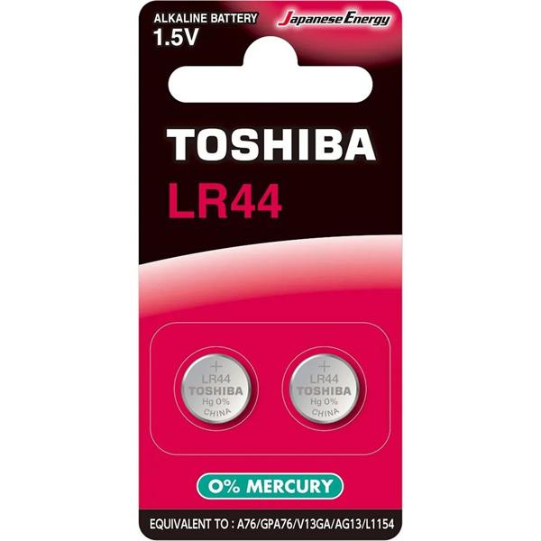 Bateria alcalina 3v, LR44, 75263, Toshiba - BT 2 UN