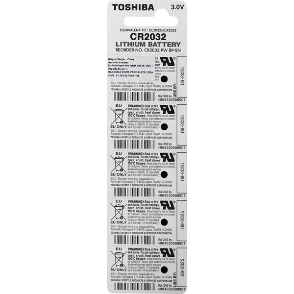 Bateria lítio 3v CR2032, 72471, Toshiba - BT 5 UN