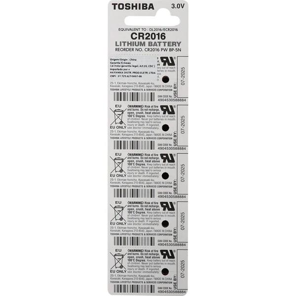 Bateria lítio 3v, CR2016, 72469, Toshiba - BT 5 UN