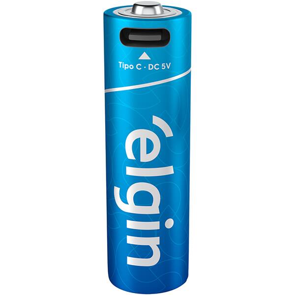 Pilha recarregável AA 1200mAh tipo-C ELE000000082427 Elgin BT 2 UN