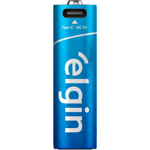 Pilha recarregável AA 1200mAh tipo-C ELE000000082427 Elgin BT 2 UN