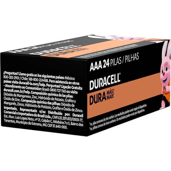 Pilha Alcalina Duracell Palito AAA - CX 24 UN
