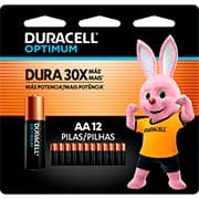 Pilha Alcalina Duracell Pequena AA, Optimum - BT 12 UN Pilha Alcalina Duracell Pequena AA, Optimum - BT 12 UN