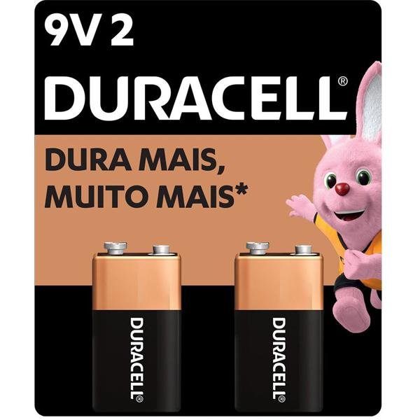 Bateria Alcalina Duracell 9V - BT 2 UN