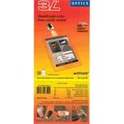 Película adesiva auto-plastificante crachá vertical 60x90mm PT 10 UN