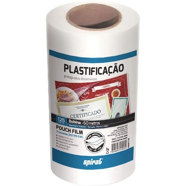 Plástico para plastificação 115x60x0.05 bobina Spiral BB 60 MT