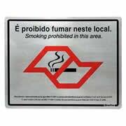 Placa p/ sinalização 20x25 proibido fumar antifumo SP 180SP Sinalize CA 1 UN Placa p/ sinalização 20x25 proibido fumar antifumo SP 180SP Sinalize CA 1 UN