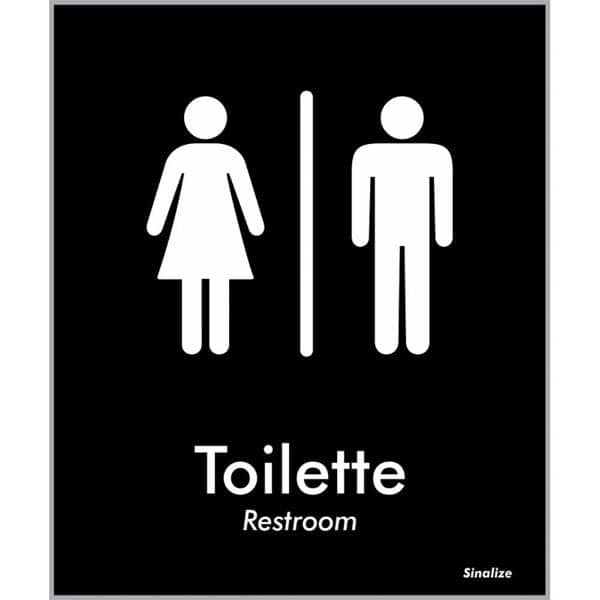 Placa p/sinaliz. 15x18cm - toilette unissex BLK04 Sinalize PT 1 UN