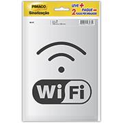 Placa p/ sinalização 14x19 wi-fi 891735 Pimaco PT 2 UN