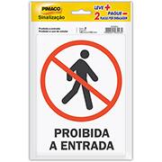 Placa p/ sinalização 14x19 proibida entrada/celular 891743 Pimaco PT 2 UN