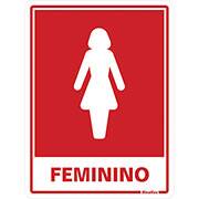Placa para sinalização sanitário feminino 15x20, 030AA, Sinalize - BT 1 UN Placa para sinalização sanitário feminino 15x20, 030AA, Sinalize - BT 1 UN