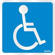 Placa p/ sinalização 12x12 deficiente físico 900AG Sinalize PT 1 UN Placa p/ sinalização 12x12 deficiente físico 900AG Sinalize PT 1 UN